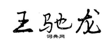 曾庆福王驰龙行书个性签名怎么写