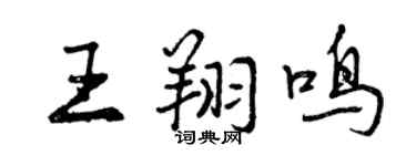 曾庆福王翔鸣行书个性签名怎么写