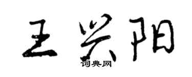 曾庆福王兴阳行书个性签名怎么写