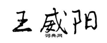 曾庆福王威阳行书个性签名怎么写