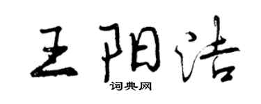 曾庆福王阳洁行书个性签名怎么写