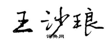 曾庆福王沙琅行书个性签名怎么写