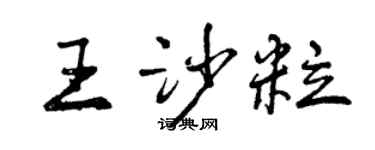 曾庆福王沙粒行书个性签名怎么写