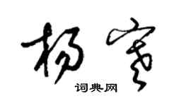 梁锦英杨寒草书个性签名怎么写