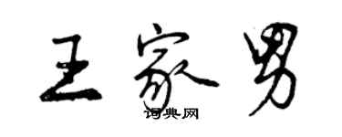 曾庆福王家男行书个性签名怎么写