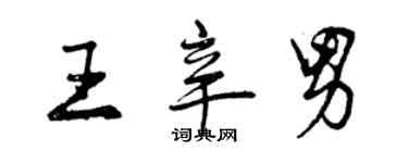 曾庆福王辛男行书个性签名怎么写