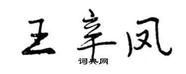 曾庆福王辛凤行书个性签名怎么写