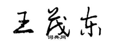 曾庆福王茂东行书个性签名怎么写
