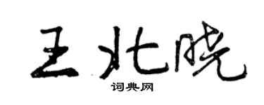 曾庆福王北晓行书个性签名怎么写