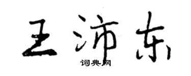 曾庆福王沛东行书个性签名怎么写