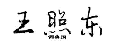 曾庆福王照东行书个性签名怎么写