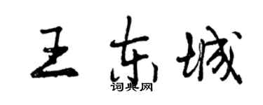 曾庆福王东城行书个性签名怎么写