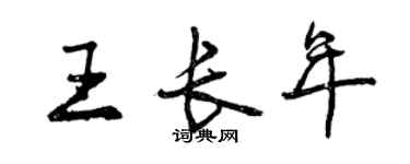 曾庆福王长年行书个性签名怎么写