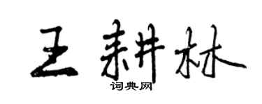 曾庆福王耕林行书个性签名怎么写