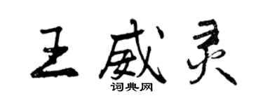 曾庆福王威灵行书个性签名怎么写