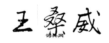 曾庆福王桑威行书个性签名怎么写