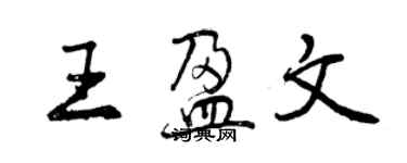 曾庆福王盈文行书个性签名怎么写