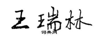 曾庆福王瑞林行书个性签名怎么写
