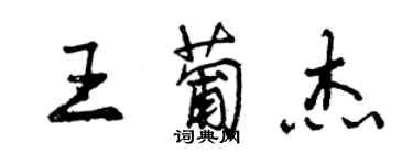 曾庆福王葡杰行书个性签名怎么写