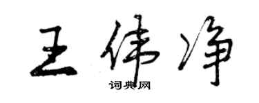 曾庆福王伟净行书个性签名怎么写