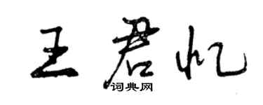 曾庆福王君忆行书个性签名怎么写