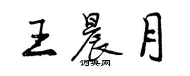 曾庆福王晨月行书个性签名怎么写