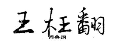 曾庆福王枉翻行书个性签名怎么写