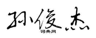 曾庆福孙俊杰行书个性签名怎么写