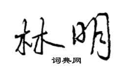 曾庆福林明行书个性签名怎么写
