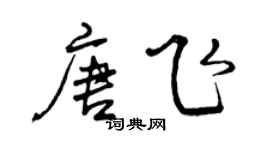 曾庆福唐飞行书个性签名怎么写