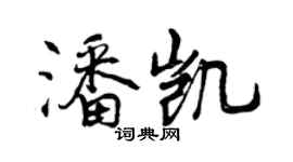 曾庆福潘凯行书个性签名怎么写