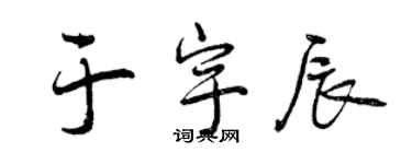 曾庆福于宇辰行书个性签名怎么写