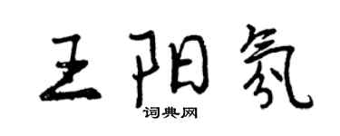 曾庆福王阳氛行书个性签名怎么写