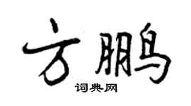 曾庆福方鹏行书个性签名怎么写