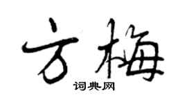曾庆福方梅行书个性签名怎么写