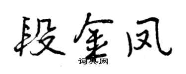 曾庆福段金凤行书个性签名怎么写