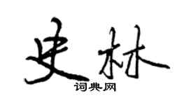 曾庆福史林行书个性签名怎么写