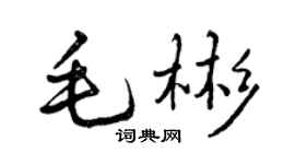 曾庆福毛彬行书个性签名怎么写