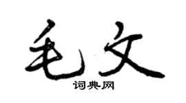 曾庆福毛文行书个性签名怎么写