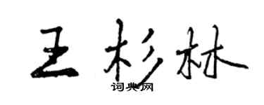 曾庆福王杉林行书个性签名怎么写