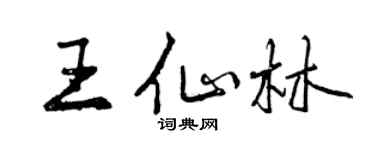曾庆福王仙林行书个性签名怎么写