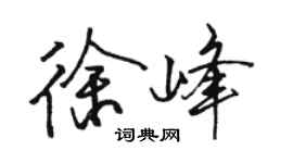 骆恒光徐峰行书个性签名怎么写