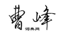 骆恒光曹峰行书个性签名怎么写