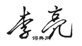 骆恒光李亮行书个性签名怎么写