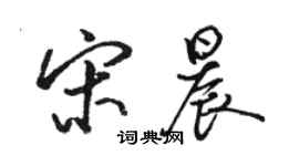 骆恒光宋晨行书个性签名怎么写