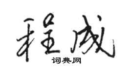 骆恒光程成行书个性签名怎么写