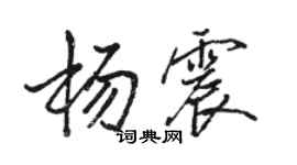 骆恒光杨震行书个性签名怎么写