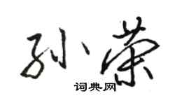 骆恒光孙荣行书个性签名怎么写