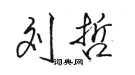骆恒光刘哲行书个性签名怎么写