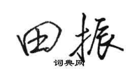 骆恒光田振行书个性签名怎么写